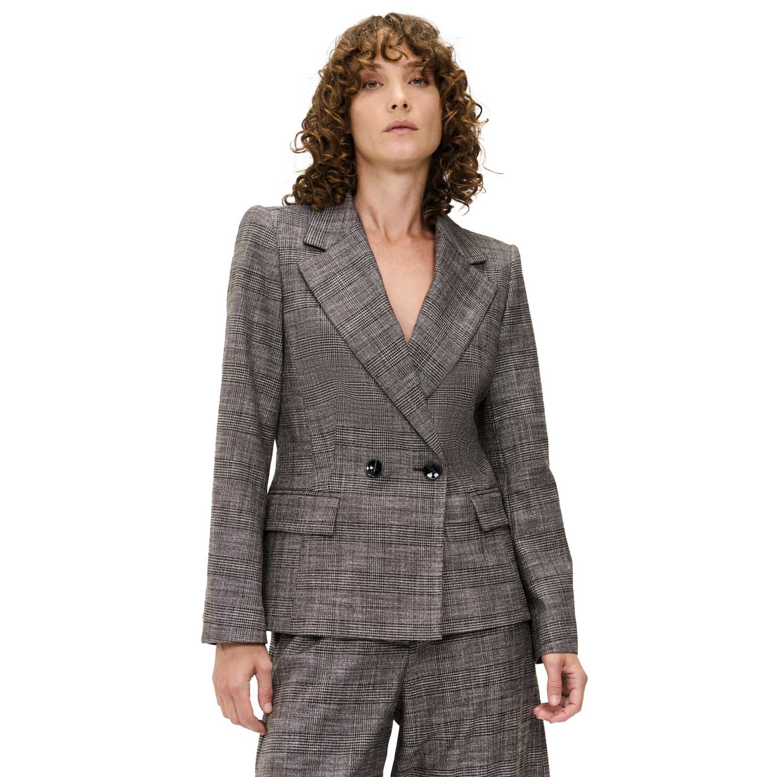 Veronika Maine European Check Blazer